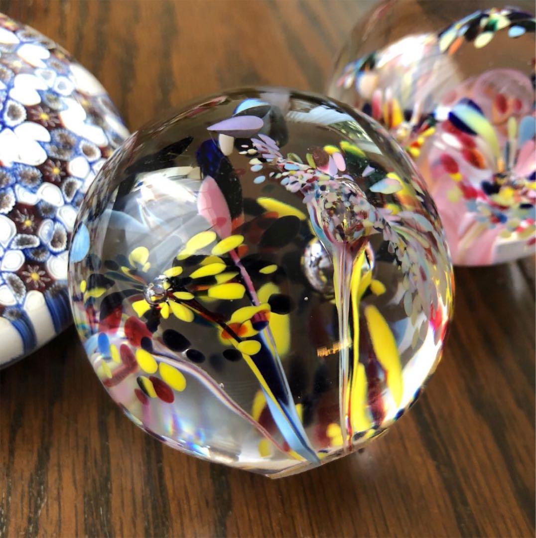 レア　S'70 イタリア製　ヴェネツィアングラス　ペーパーウェイト　花火