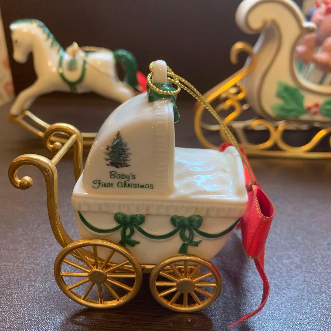 クリスマス　陶製デコレーションセット