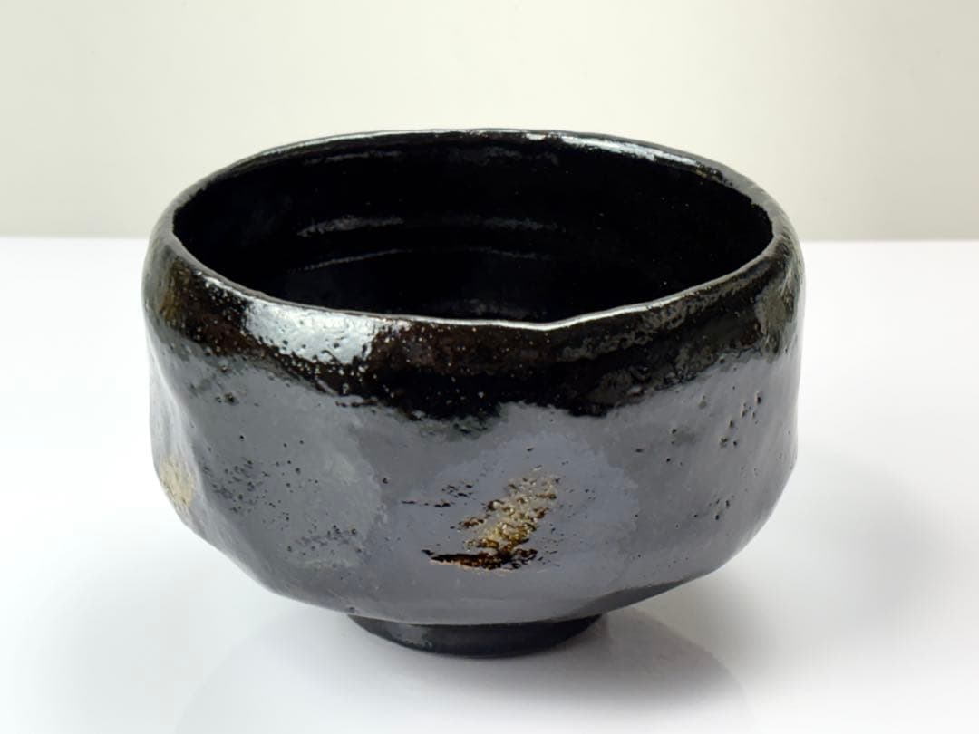 黒楽茶碗【佐々木松楽】造銘『瑞雲』 前大徳佐藤朴堂書付 共箱共布 R811160