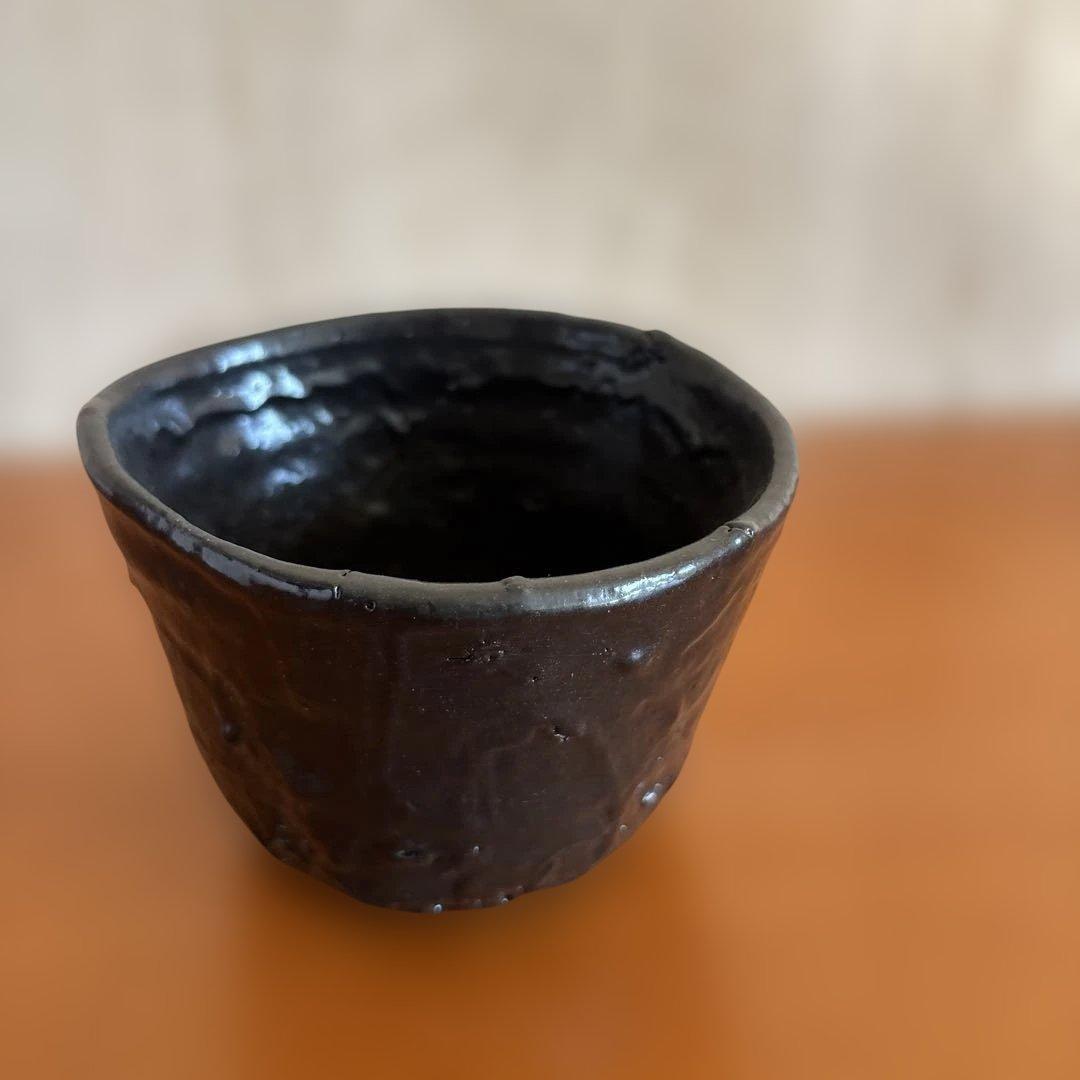 内田鋼一氏作品 黒色抹茶碗