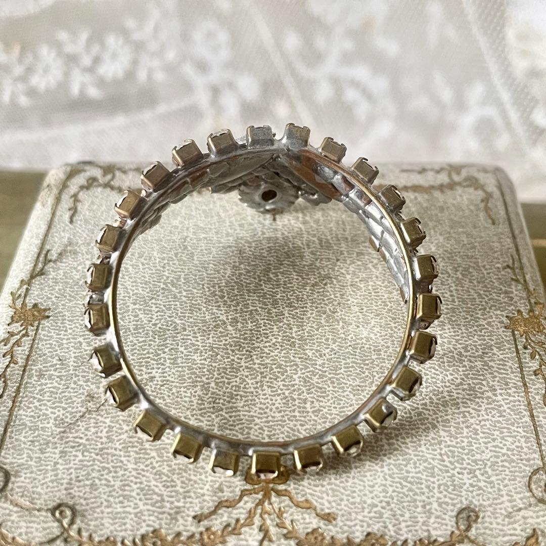 チェコガラスドールティアラB ラインストーン　フランスアンティークヴィンテージ