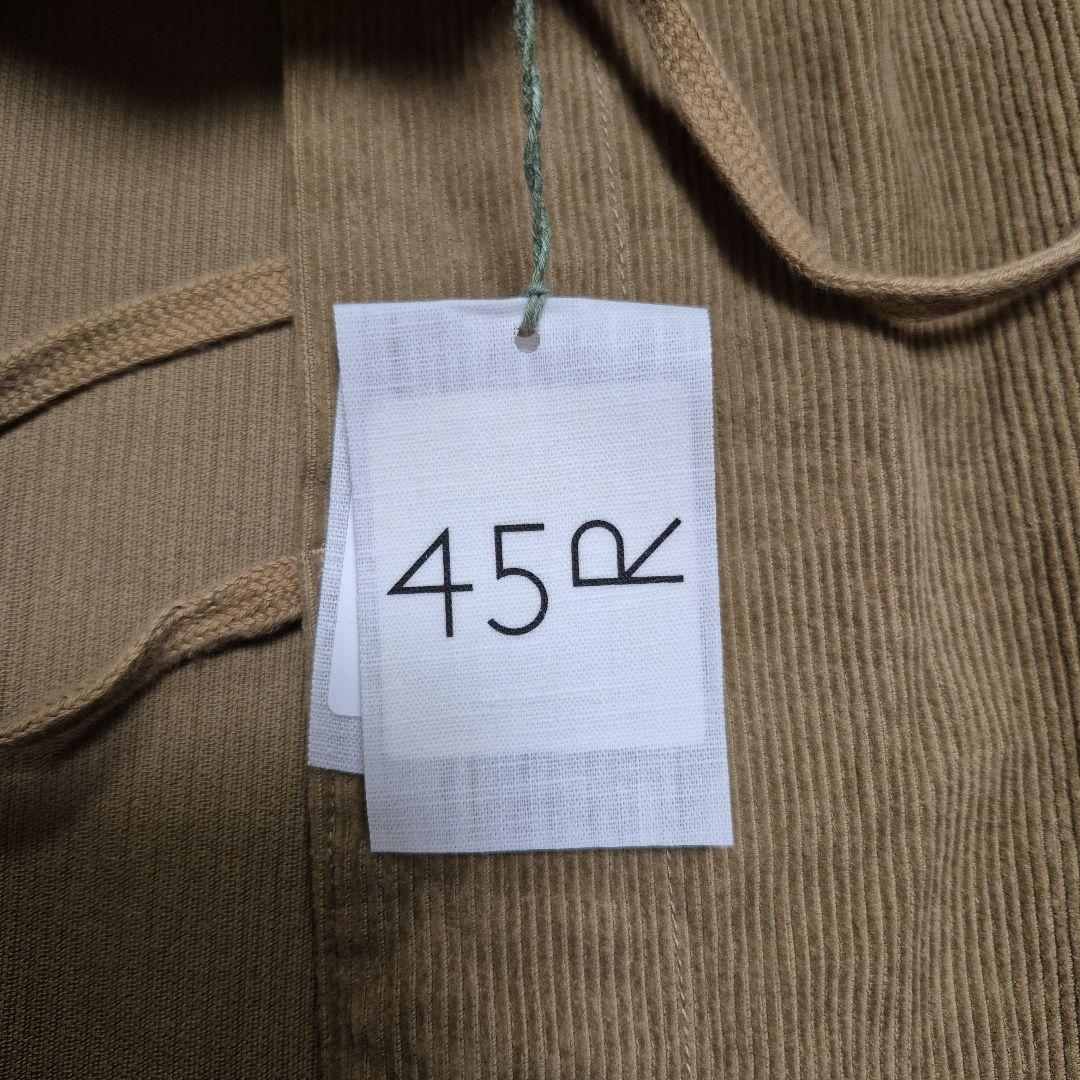 新品　45R ONEONE 起毛のミリタリーボレロ　コーデュロイ　ベージュ