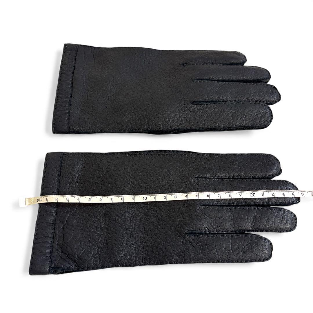 【未使用】ペッカリー 革 手袋 ドイツ製 Roeckl 8 1/2 カシミヤ