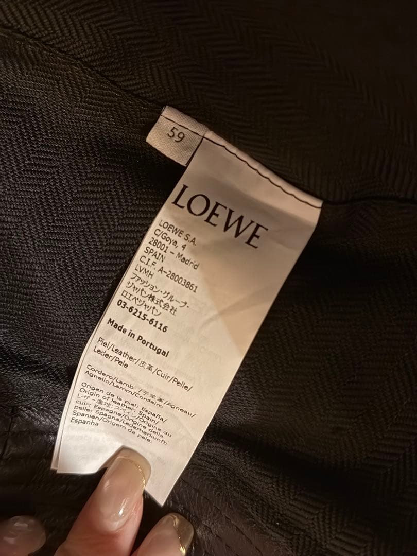 た*く様 LOEWE レザー バケットハット