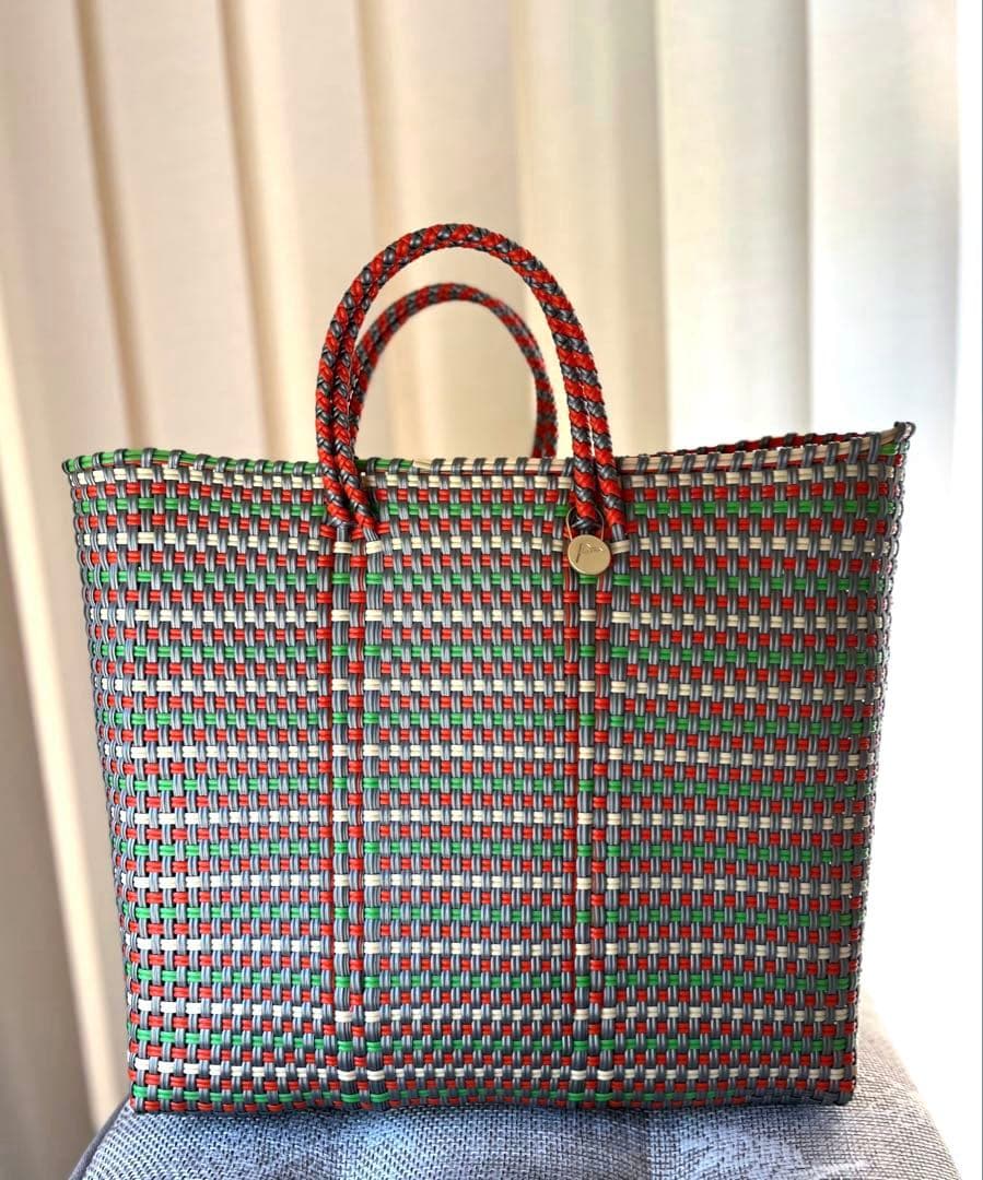 【新品未使用】レトラ メルカドバッグ タッセル付き　バイカラー　Mサイズ