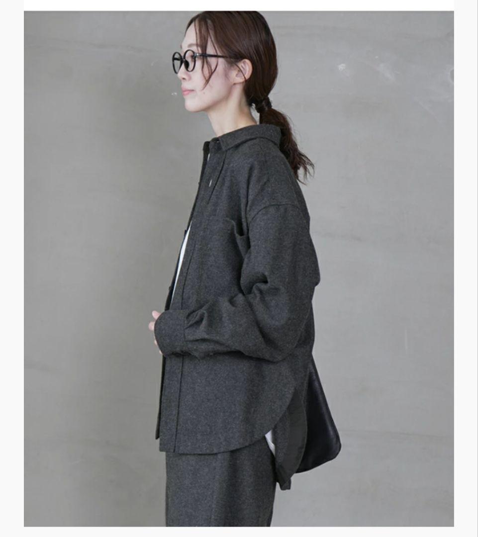 solamonat poche ソラモナポッシェ CPOシャツ ウールポリ