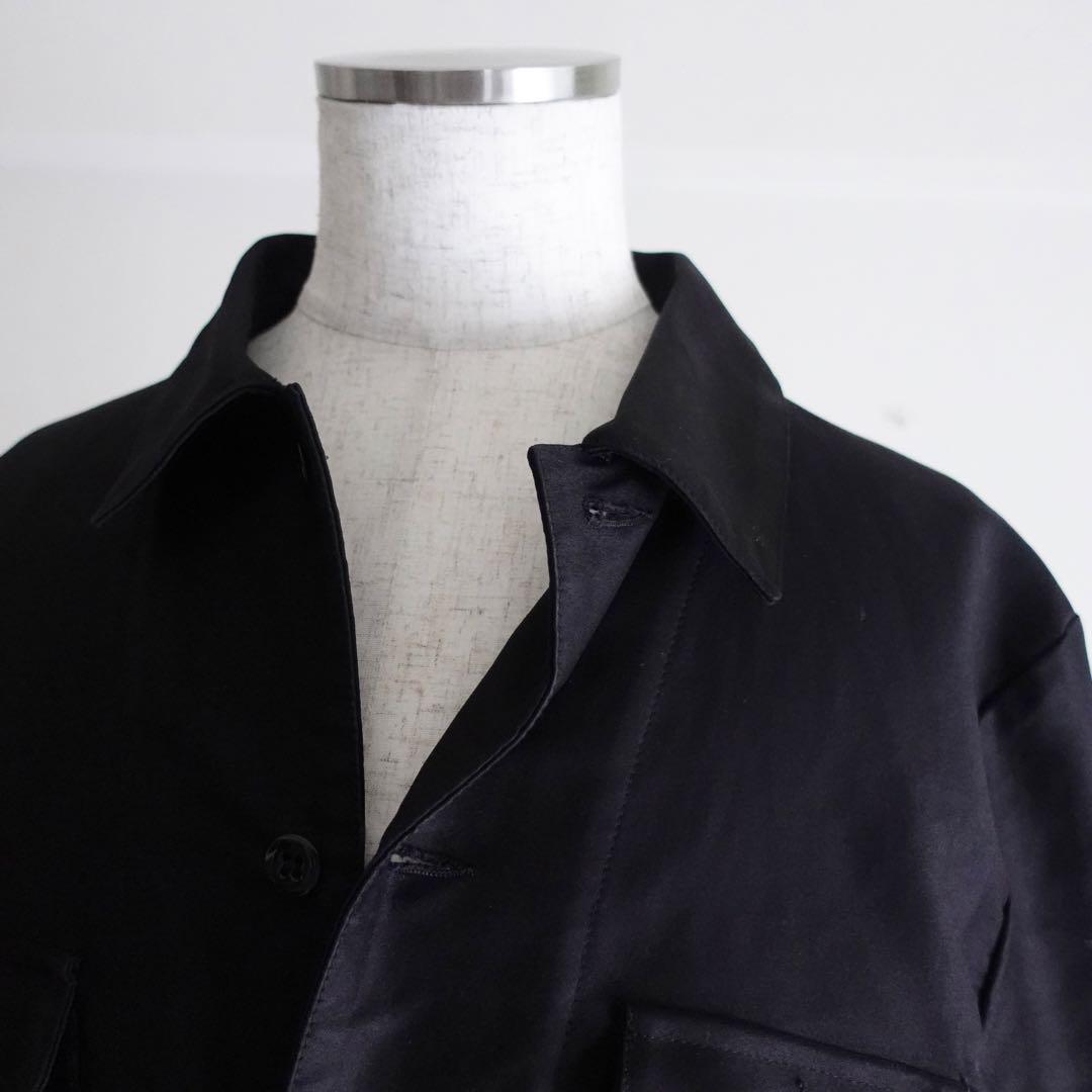 【極美品】Honnete ブラックモールスキン　ワークジャケット　フランチワーク