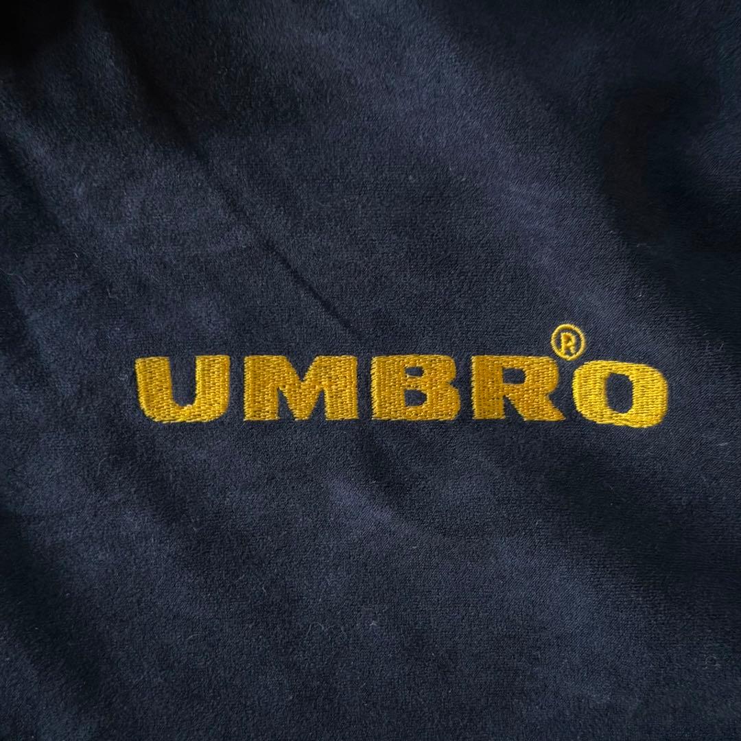 美品希少アンブロumbro90sベロアトラックジャケット刺繍ロゴ好配色古着M