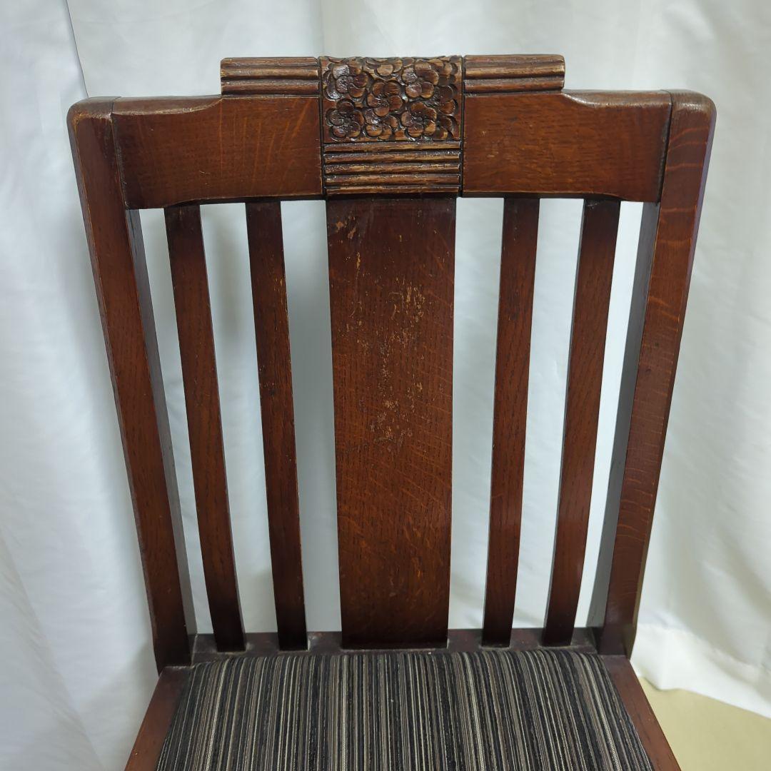 1930年代　英国アンティーク　オークチェア　◆状態良好・美品