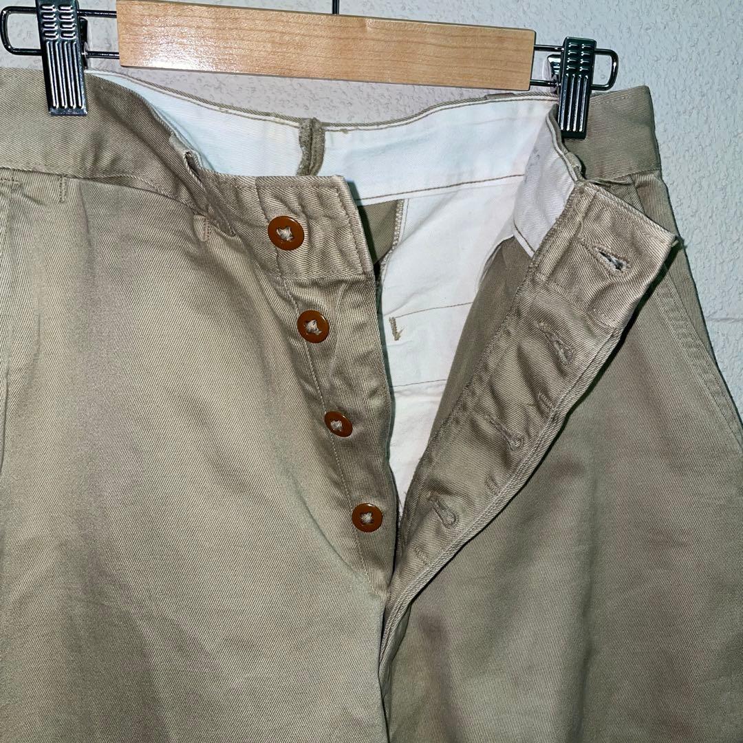 40s US ARMY ミリタリーチノ チノパン ベージュ W30