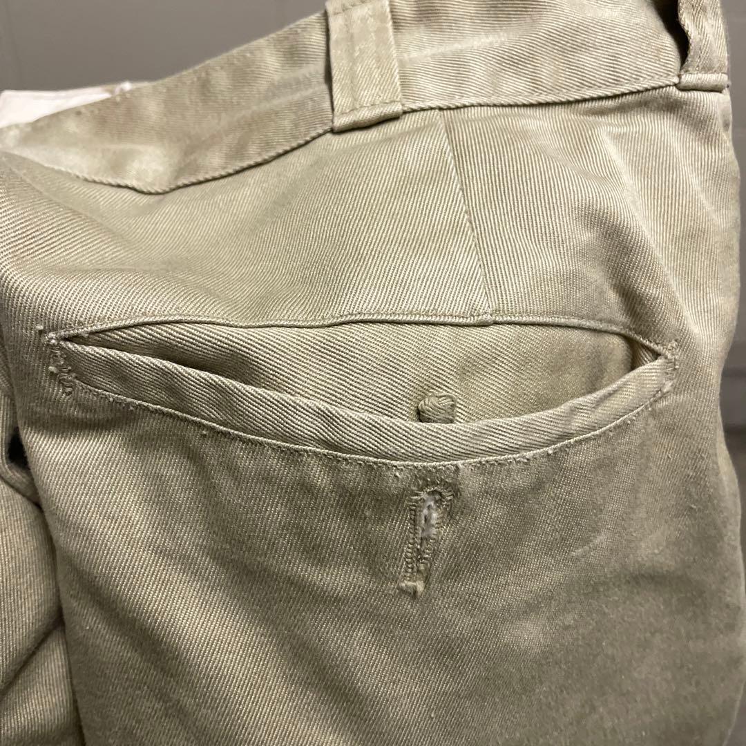 40s US ARMY ミリタリーチノ チノパン ベージュ W30