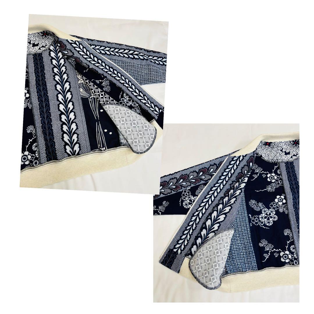 浴衣リメイク93番　浴衣地パッチワーク単衣スカジャン風