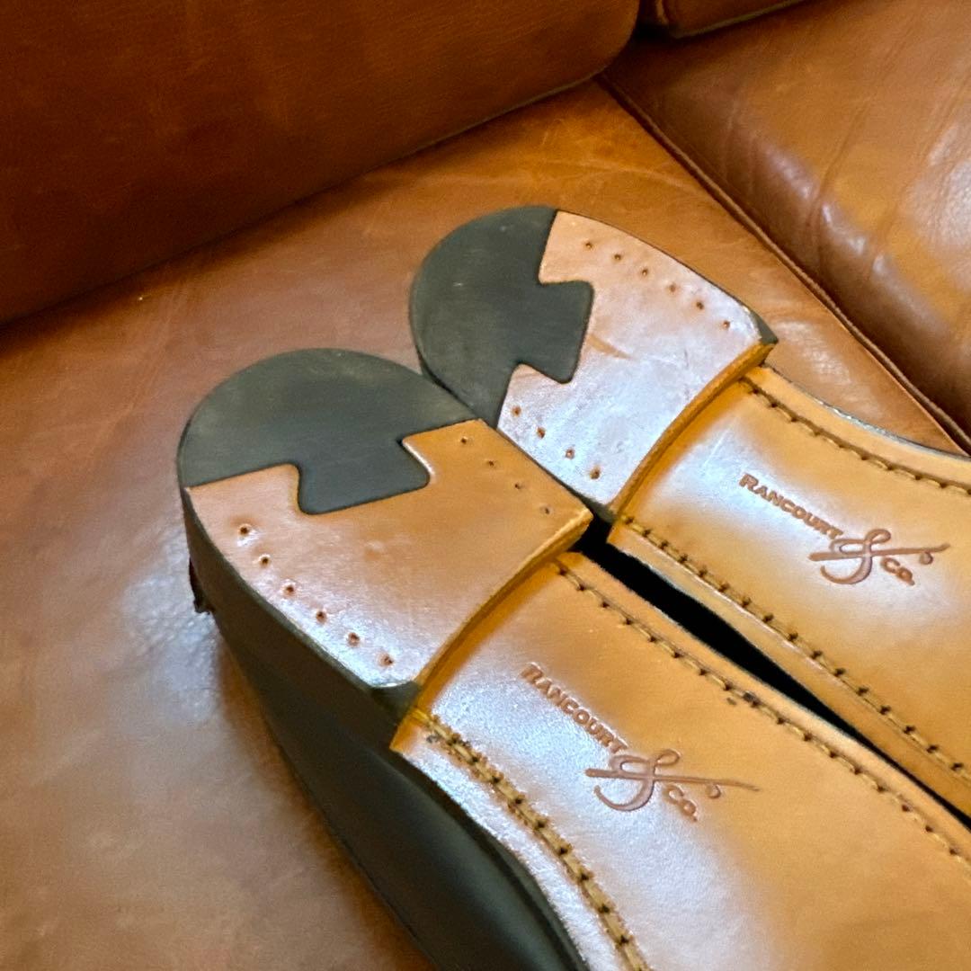 ランコート　ピンチペニーローファーBLACKカーフ　size 8hD 新品未使用