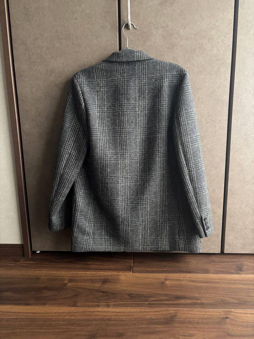 MARGARET HOWELL グレー チェック柄 テーラードジャケット