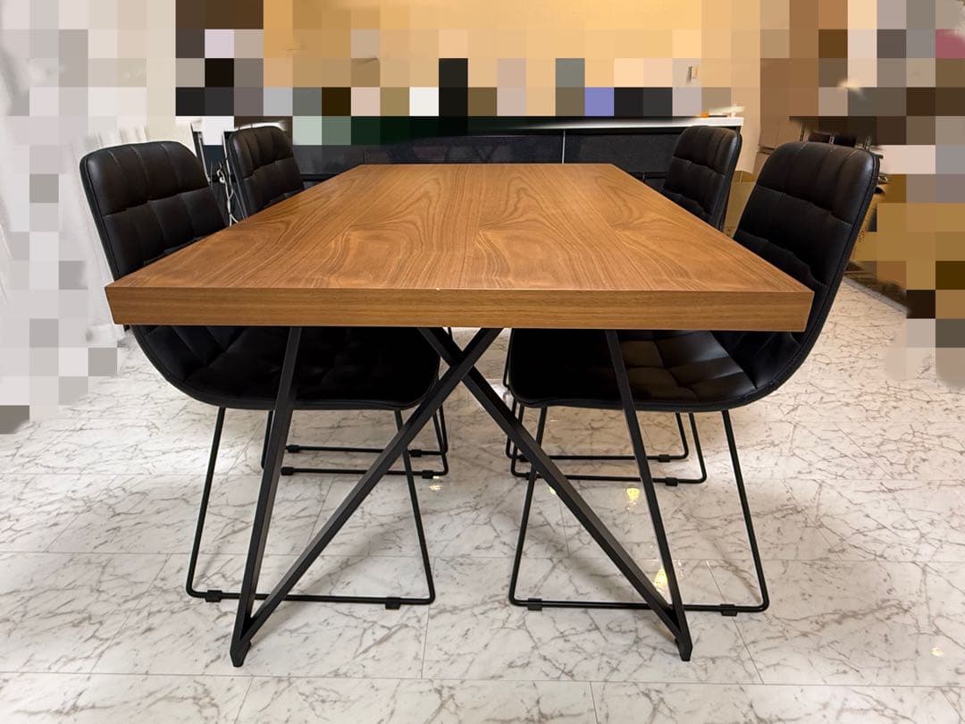 【引き取り限定】ダイニング5点セット 幅140 テーブル＋チェア4脚