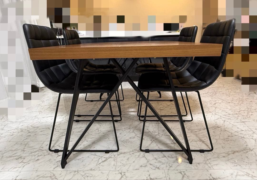 【引き取り限定】ダイニング5点セット 幅140 テーブル＋チェア4脚