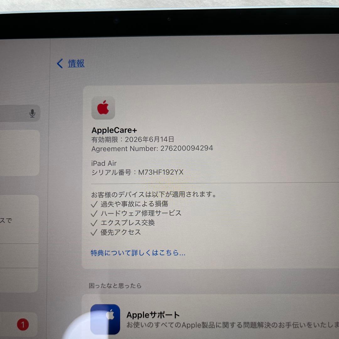 iPad Air M2 Wi-Fiモデル 128GB 11Inch ブルー