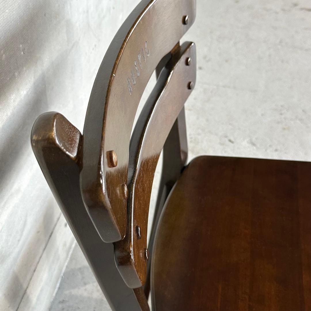 ★80s★ カリモク RUSTIC ダイニングチェア ルスティック 木製チェア