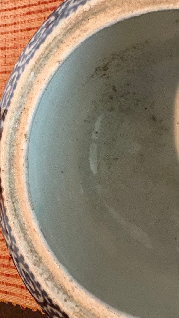 古民具　古伊万里　酒注　水柱　染付 蛸柄　5弁花　江戸時代　骨董