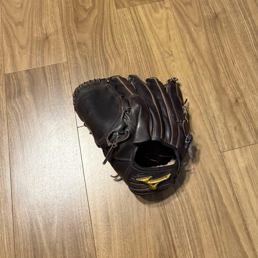ミズノプロ　プロ実使用グローブ　左投げ　黒　ブラック　硬式ピッチャー投手用