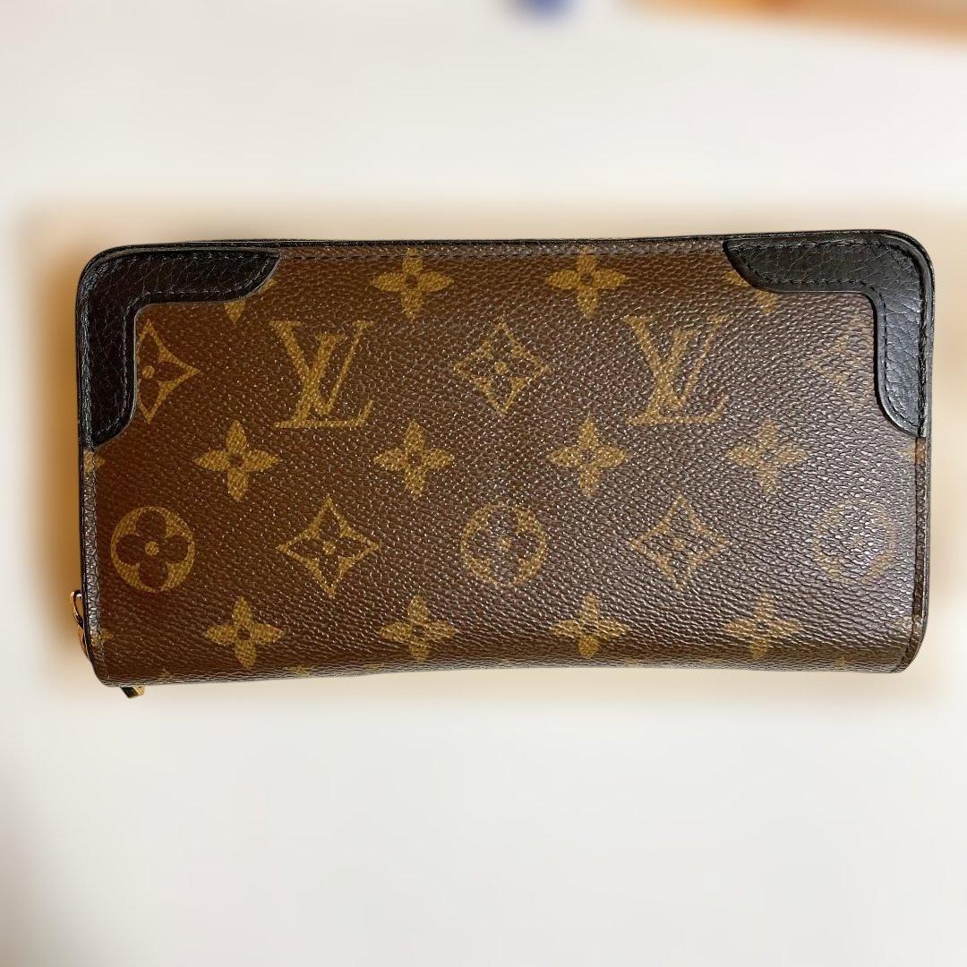 【美品】ルイヴィトン モノグラム ジッピーウォレット レティーロ ブラック