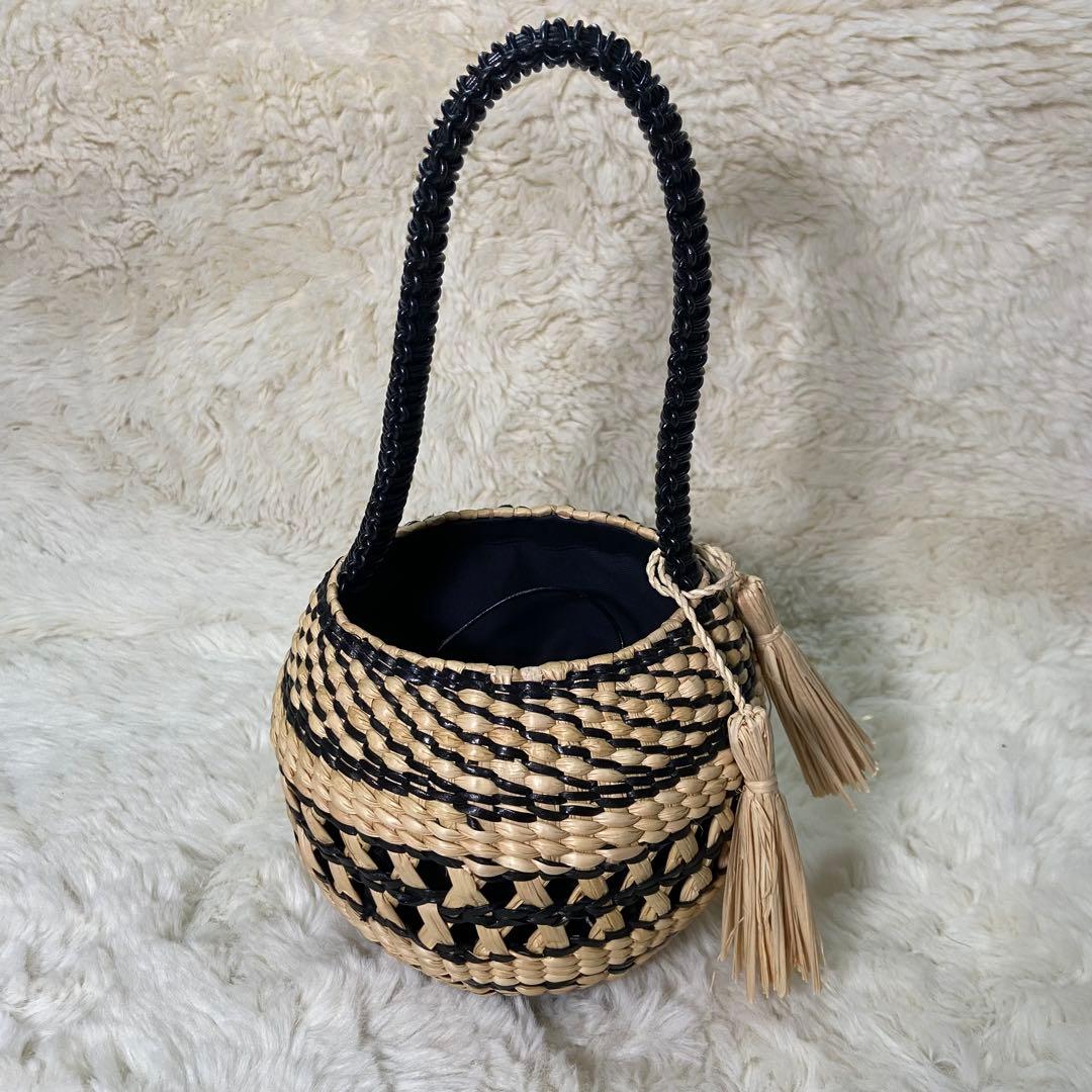 MAISON N.H PARIS カゴバッグ 丸型バッグ 夏 ベージュ