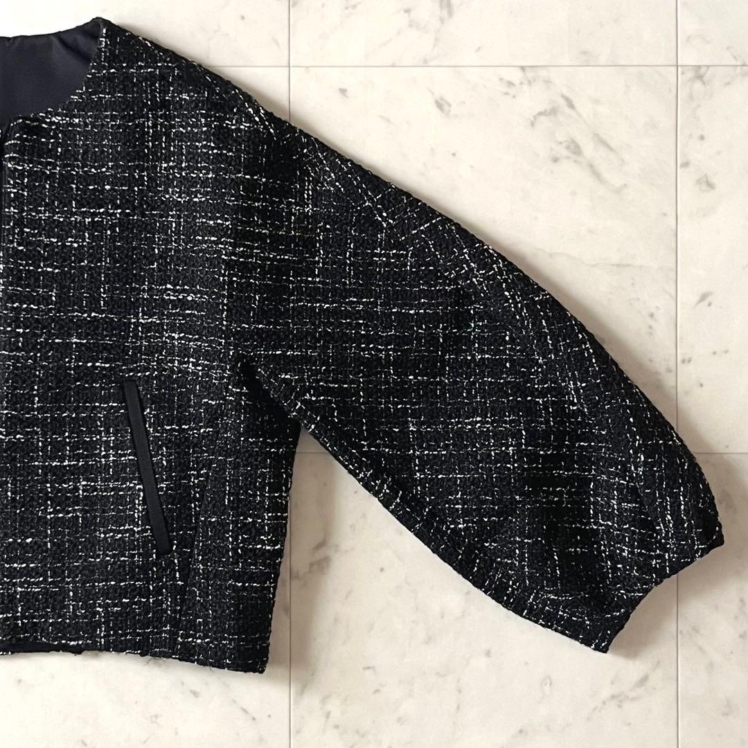 星*様 定価5,5万♪美品 アナイ ノーカラーツイードドルマンジャケット 36