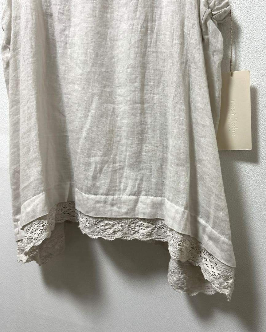 nest Robe リネン×レース キャミソール