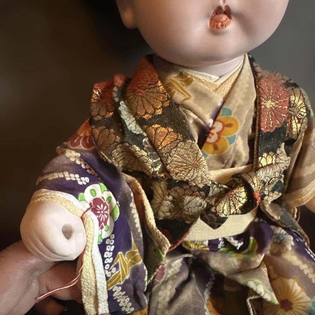 陶器製日本人形 約30cm 和服