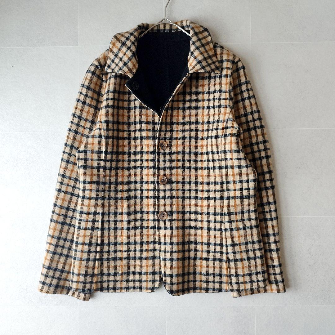 【ダブルフェイス&リバーシブル】DAKS リバーコート ユニセックス ブラック