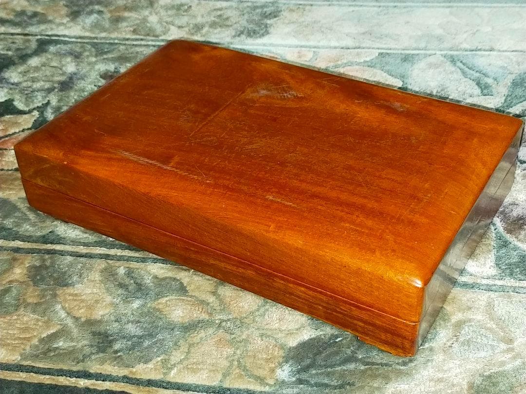 ♥中国　端渓硯　硯　3.9kg　木製ケース付き　端渓　骨董品