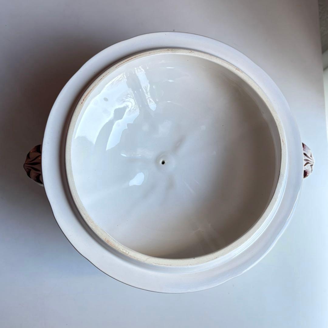 フランス アンティーク リュネヴィル K&G スーピエール 蓋付ボウル 花柄