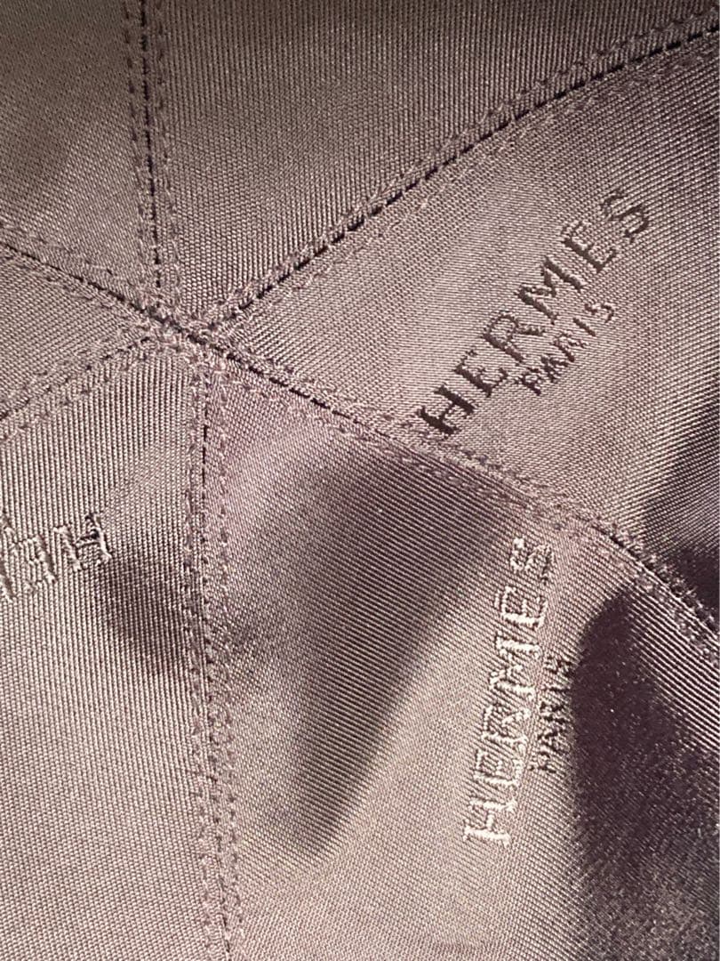 未使用タグ付　エルメス　カシミヤ100 メトロパケット　グレー　サイズ57