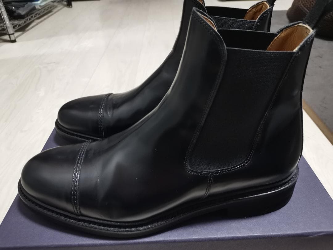 Berwick1707 サイドゴアブーツ 632ROMLBK ブラック UK8