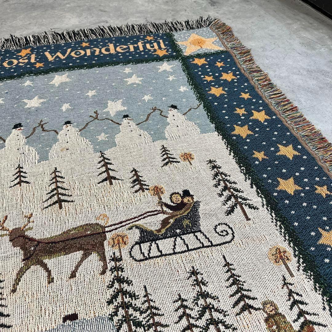 クリスマス　マルチ・ソファカバービンテージラグ　160x132