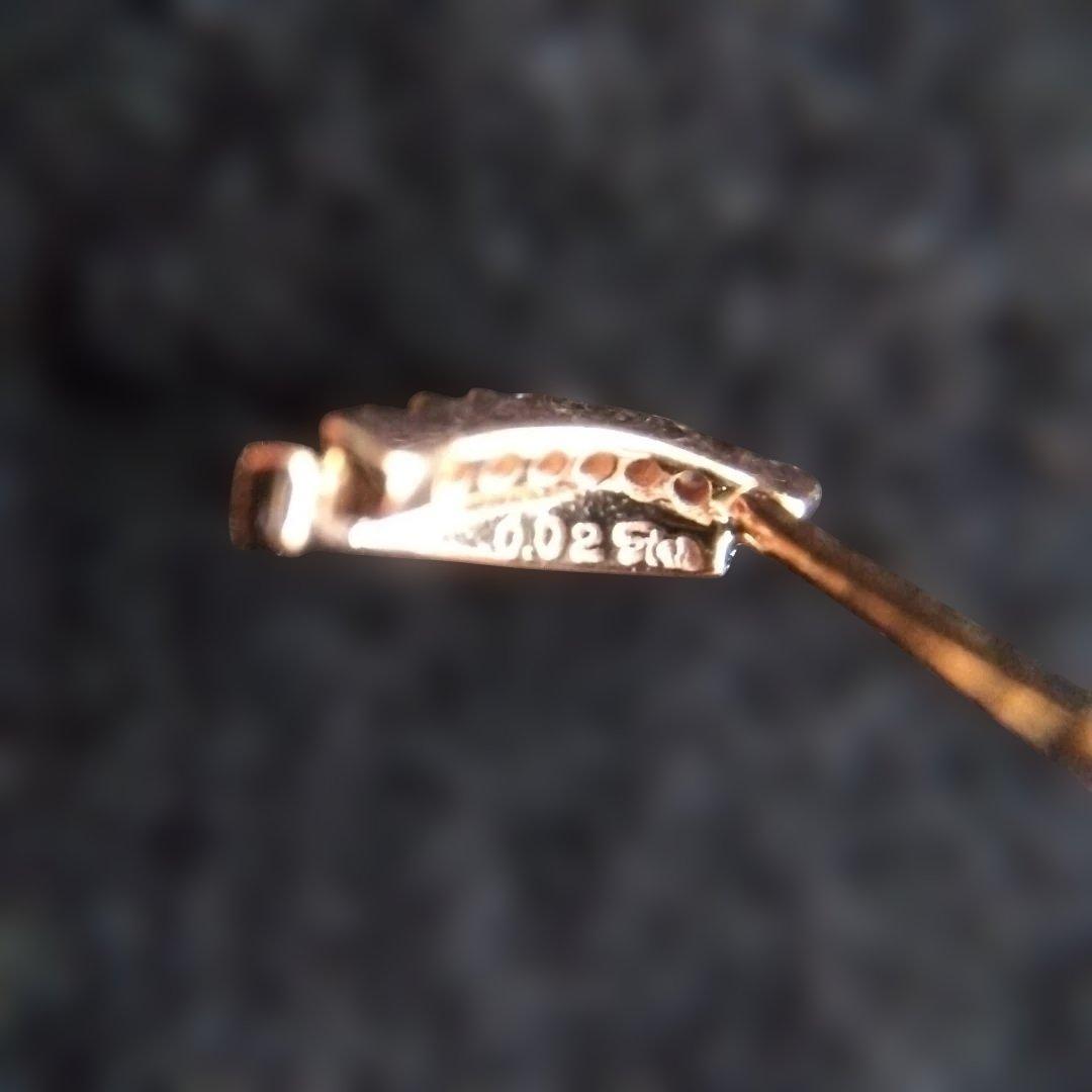 k18ピアス片耳用　0.02カラットダイヤ