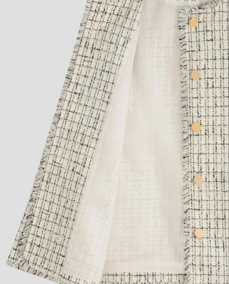 theory luxe 25SS 完売 ノーカラー ツイードジャケット