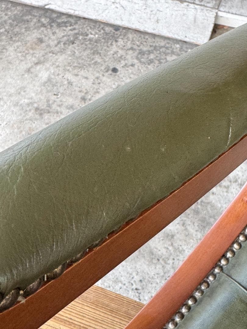 イタリア 本革ロッキングチェア クラシック アンティーク チェスターフィールド