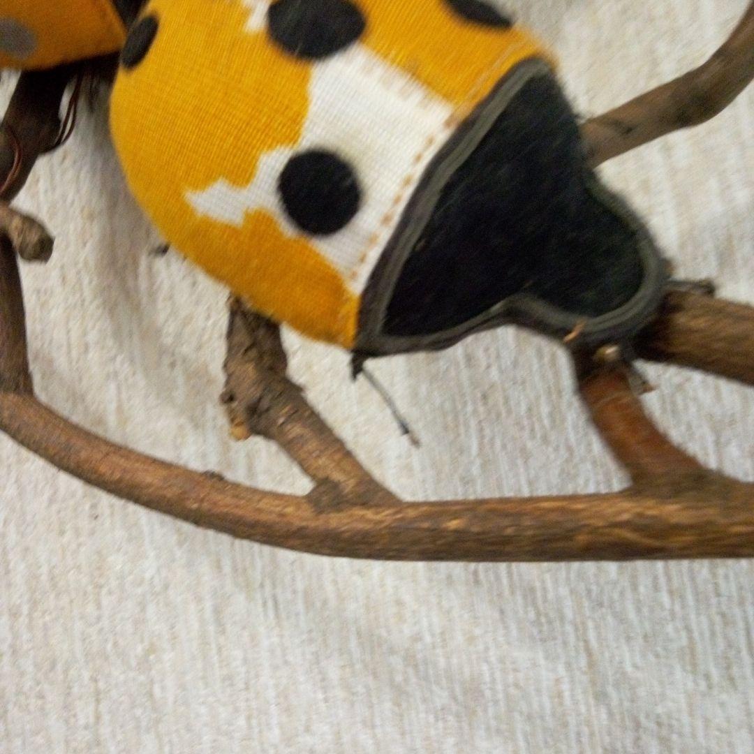 藤の木を葉っぱに、てんとうむし