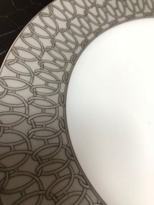 エルメス フィルダルジャン デザートプレート グレイ