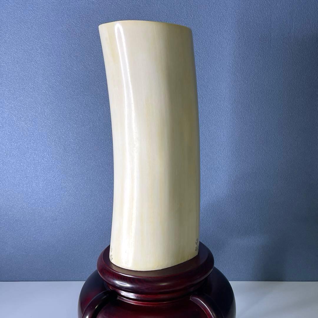 『孤舟』双鯉図　花入　4㌔台込み　高さ30㎝　トータル50cm 傷有り　小針孤舟