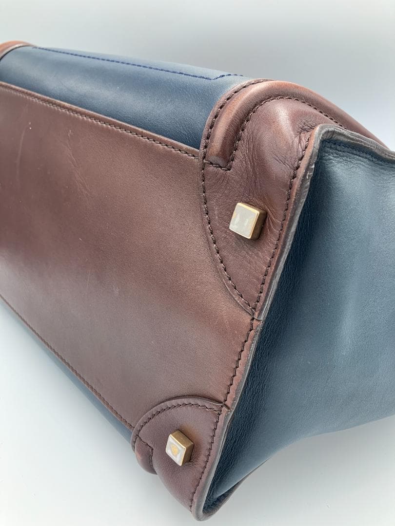 CELINE セリーヌ ラゲージ ミニ ショッパー ハンドバッグ レザー