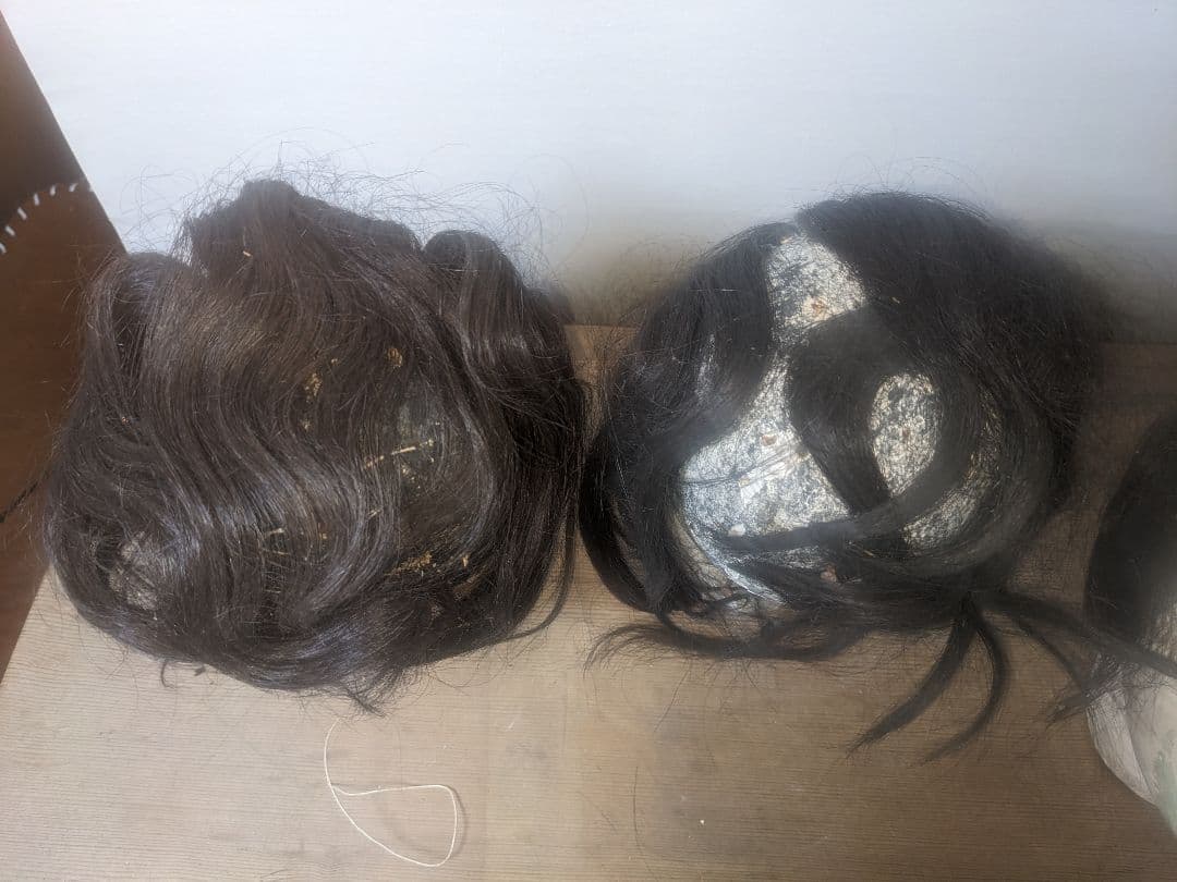 日本の伝統的木製人形の頭4点セット 文楽 幕末~明治 伝統工芸 骨董