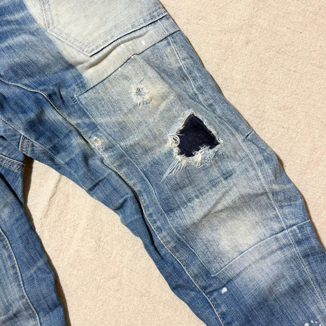 DSQUARED2 TIDY BIKDER JEAN インディゴ ダメージ加工