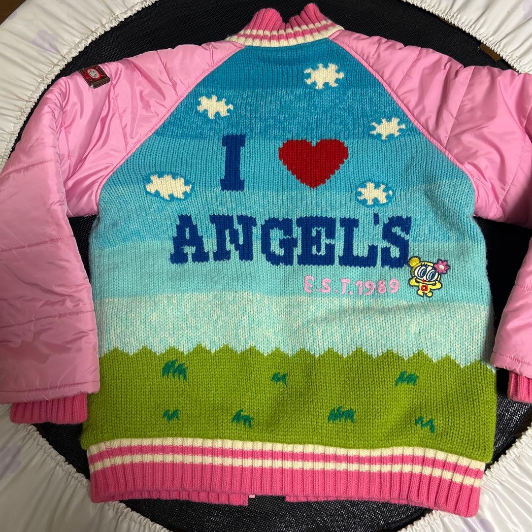 エンジェルブルー ニットブルゾン ジャケットM150