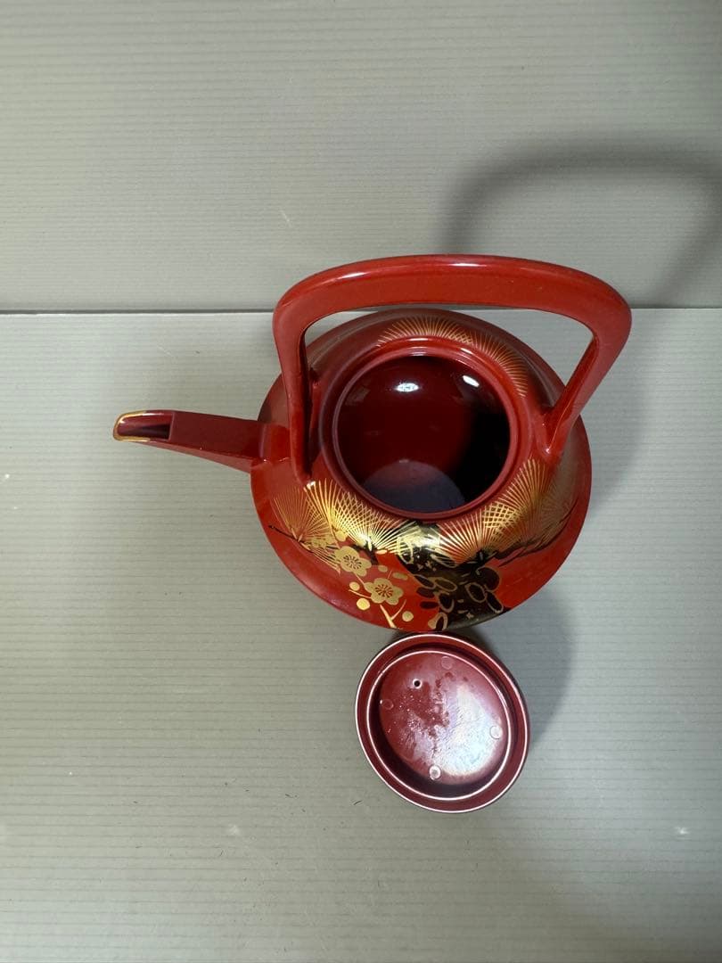 2294 お屠蘇 セット 一式 洗朱 四ツ揃 変り松 クリ足 松台 松竹梅