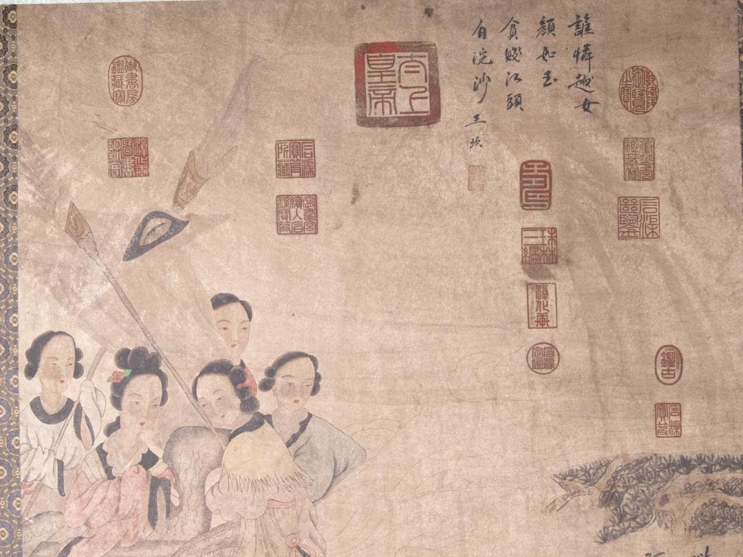 【骨董掛け軸】人物図 中国 孫位　南宋時代 　肉筆保證 　AK617A12-2