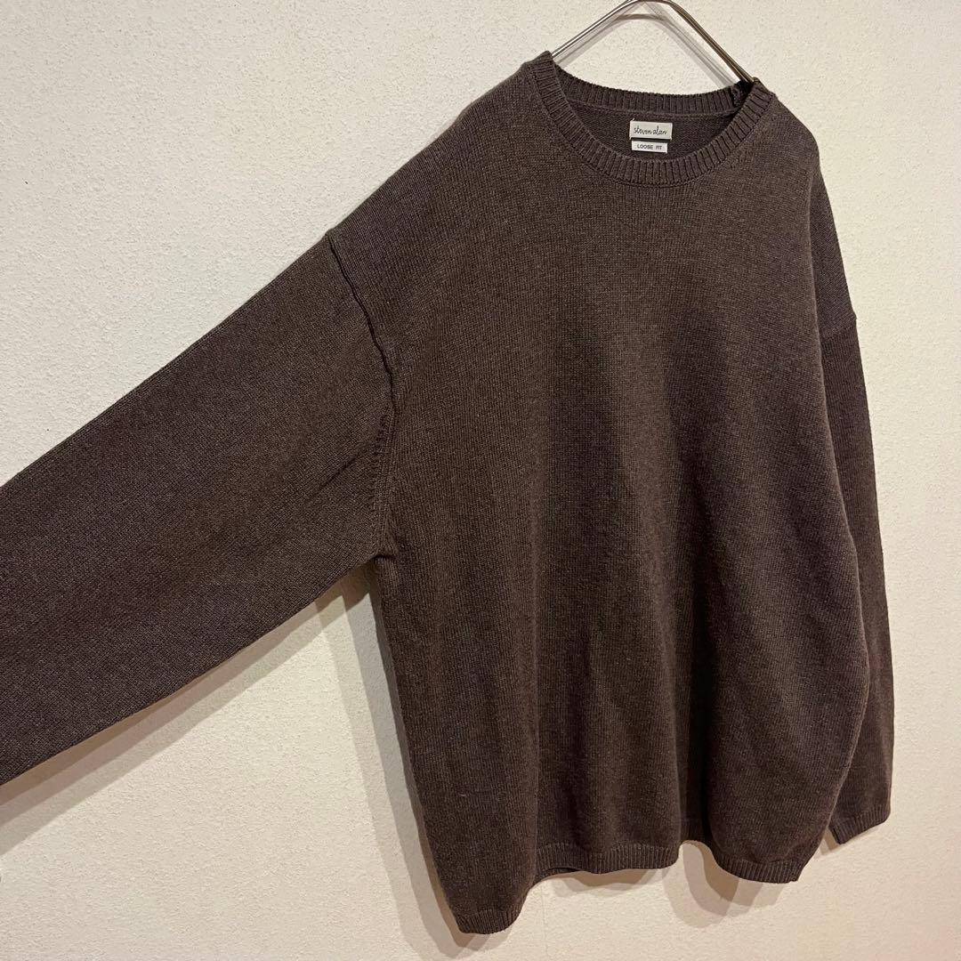 【美品】steven alan コットンカシミヤクルーネックニット-LOOSE