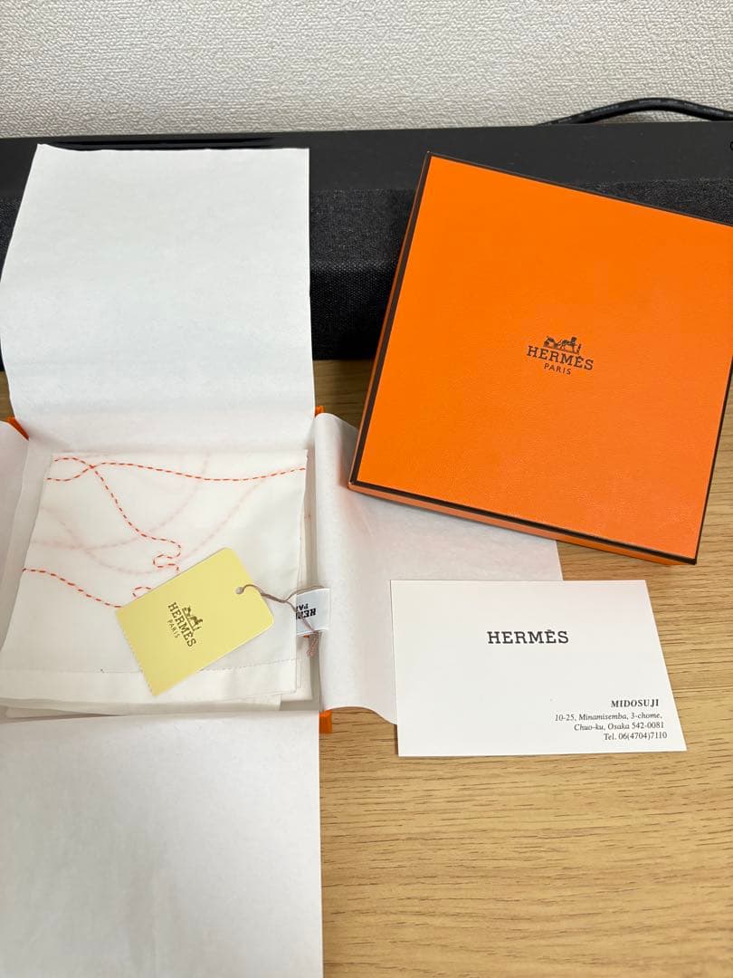 HERMES ホースデザインハンカチ