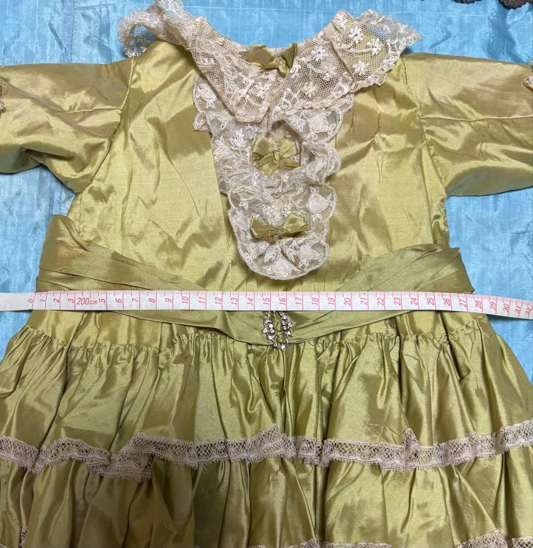 セール中　アンティークビスクドール ドレス　大きいドール用　ボネセット